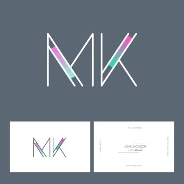 çizgi harf logo Mk