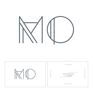 çizgi harf logo Mo