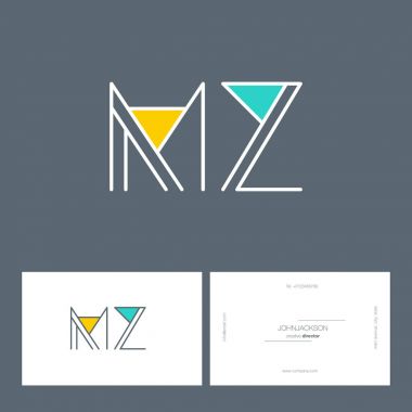 çizgi harf logo Mz