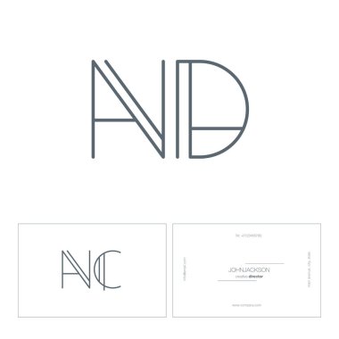çizgi harf logo Nd