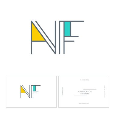 çizgi harf logo Nf