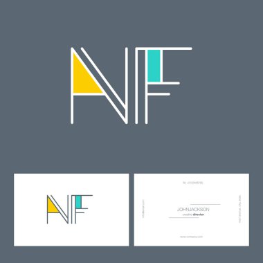 çizgi harf logo Nf