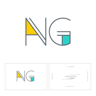 çizgi harf logo Ng