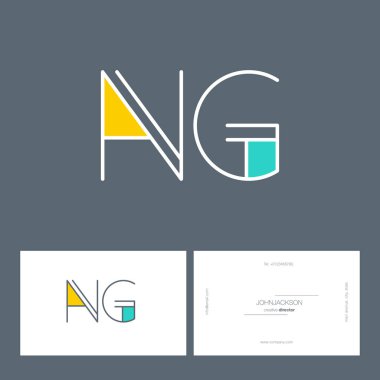 çizgi harf logo Ng