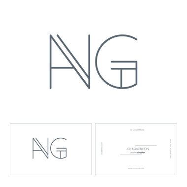 çizgi harf logo Ng