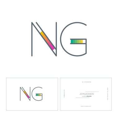 çizgi harf logo Ng