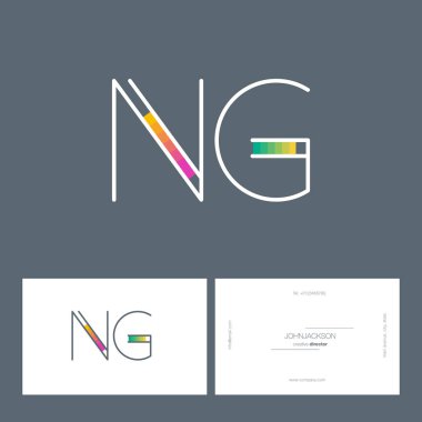 çizgi harf logo Ng