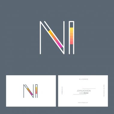 çizgi harf logo Ni