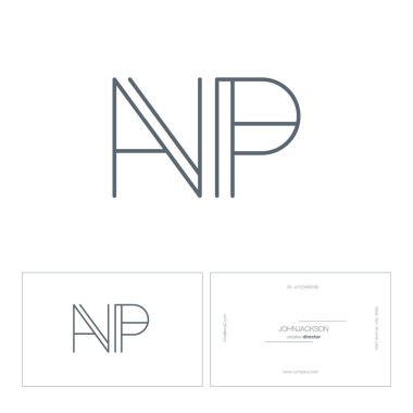 çizgi harf logo Np