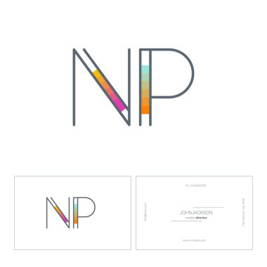 çizgi harf logo Np