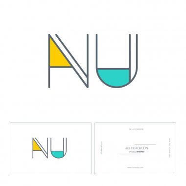 line letters logo NU