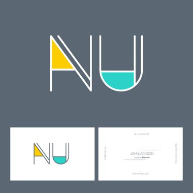 line letters logo NU