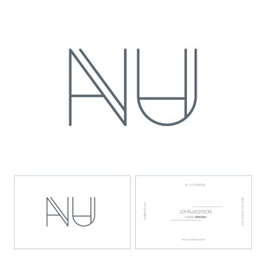 line letters logo NU