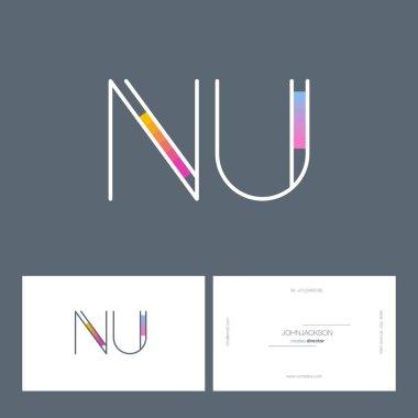 line letters logo NU