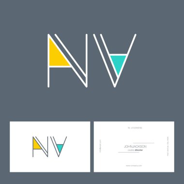 çizgi harf logo Nv