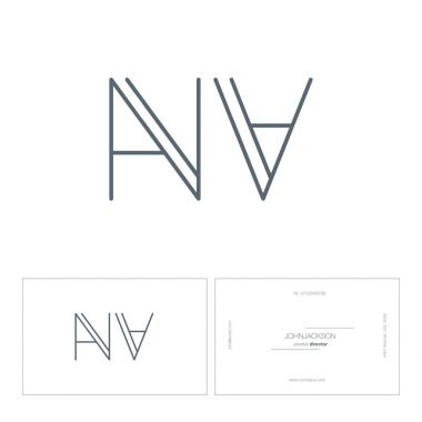çizgi harf logo Nv