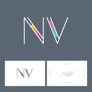 çizgi harf logo Nv