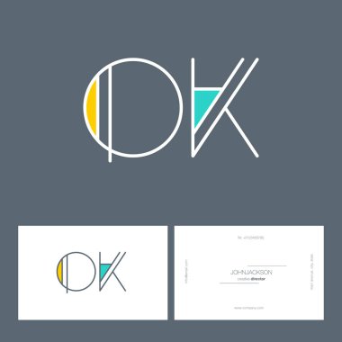 ortak harf logo Ok çizgi