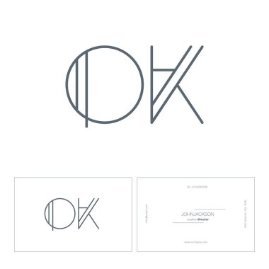 ortak harf logo Ok çizgi