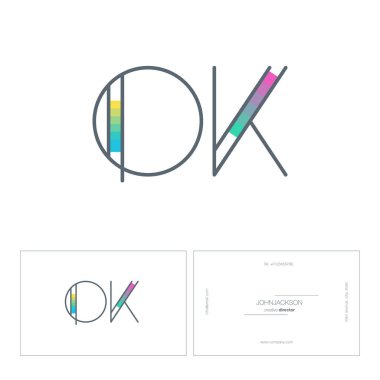 ortak harf logo Ok çizgi