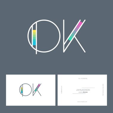 ortak harf logo Ok çizgi