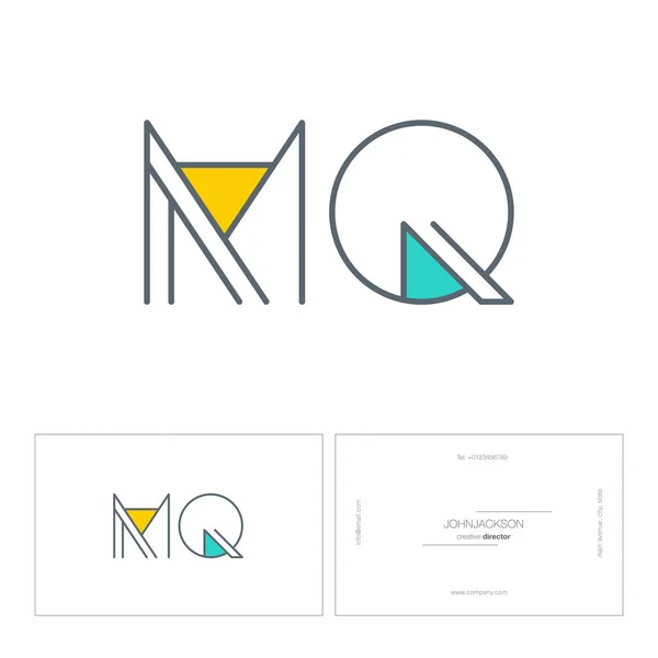 Γραμμή γράμματα λογότυπο Mq — Διανυσματικό Αρχείο