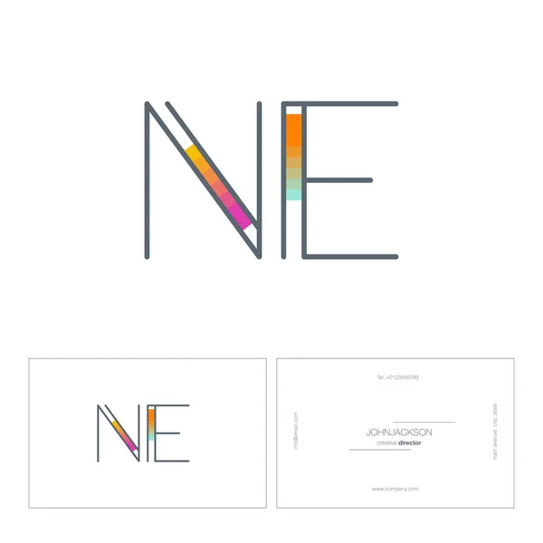 Логотип літер NE — стоковий вектор