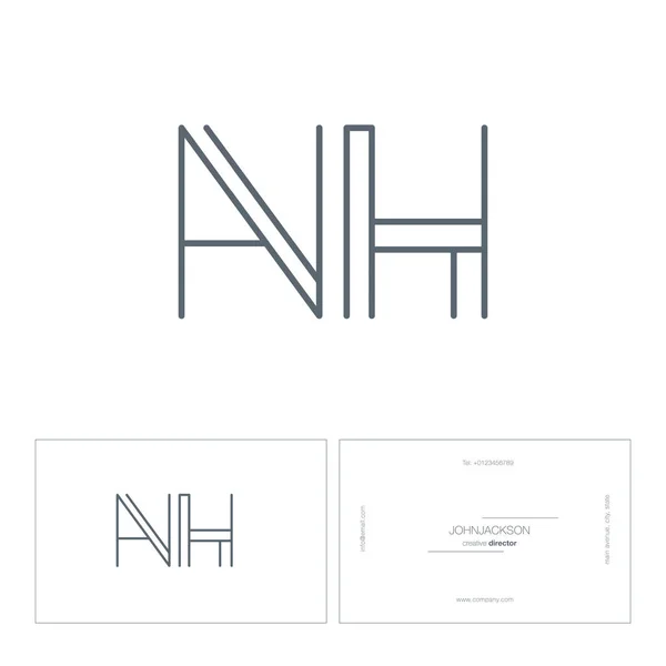 Логотип літер NH — стоковий вектор