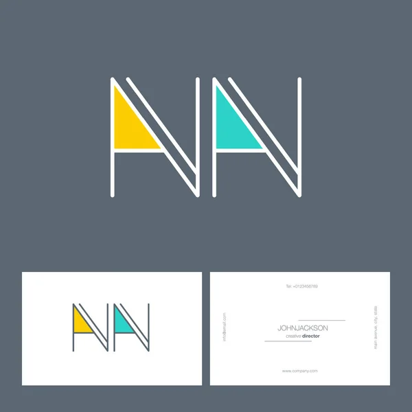 Logo litery linii Nn — Wektor stockowy