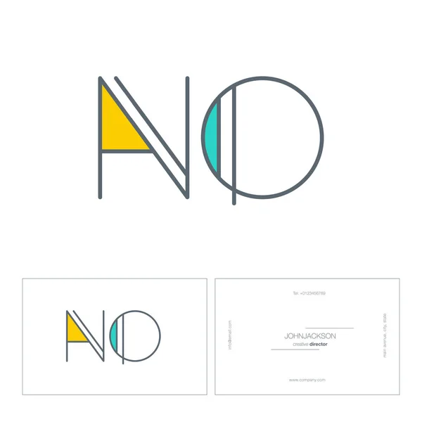 Lignes lettres logo NON — Image vectorielle