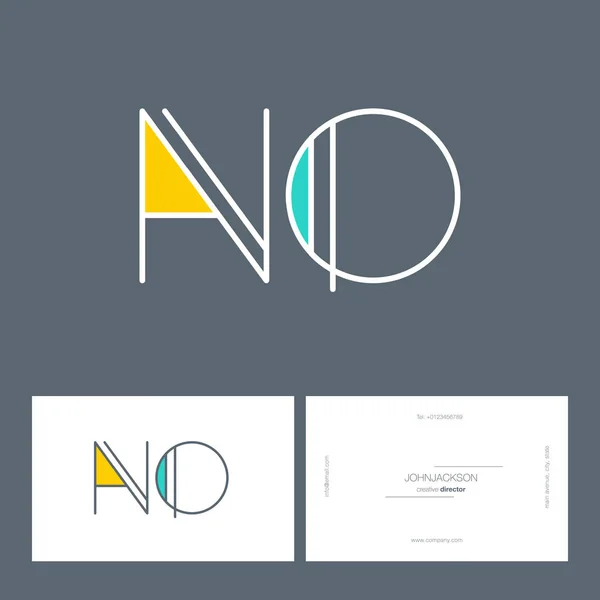 Логотип літер NO — стоковий вектор