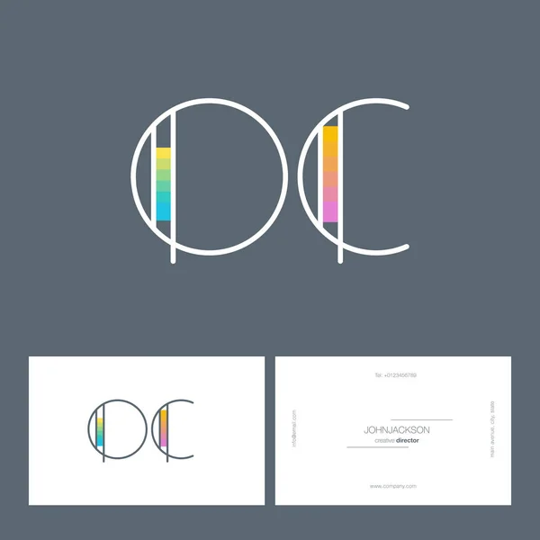 Ligne lettres communes logo OC — Image vectorielle
