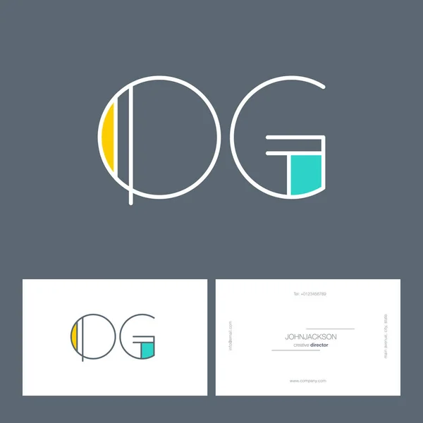 Γραμμή κοινές επιστολές λογότυπο Og — Διανυσματικό Αρχείο