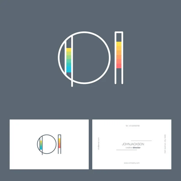 Ligne lettres communes logo OI — Image vectorielle