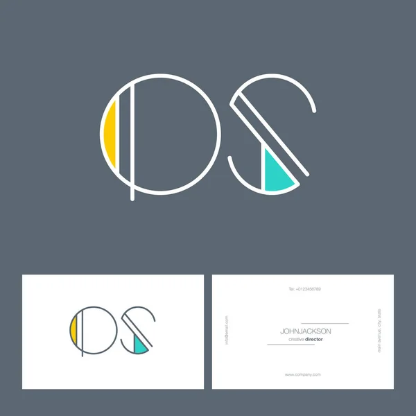 Ligne lettres communes logo OS — Image vectorielle