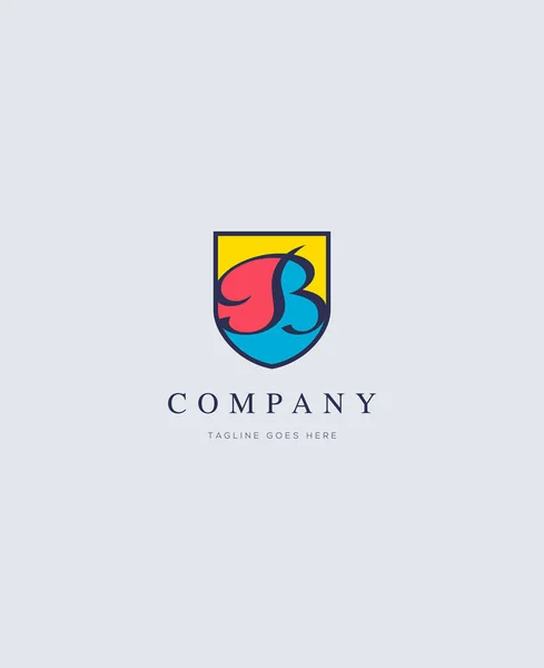 Logotipo de color real B — Vector de stock