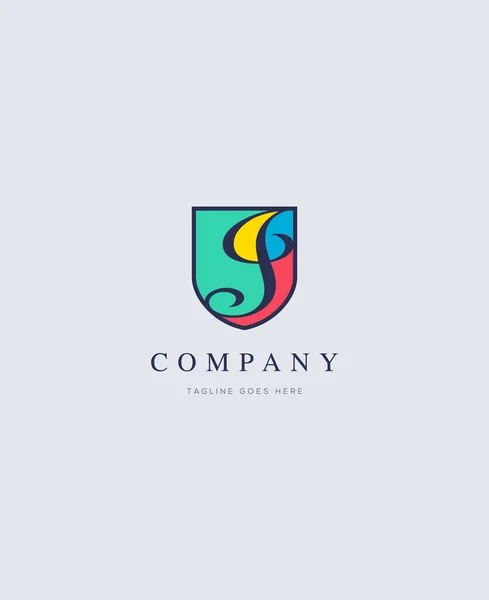 Royal color logo j — Stock Vector