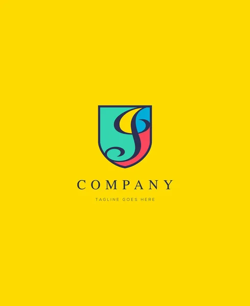 Königliche Farbe logo j — Stockvektor