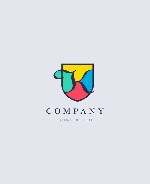Logotipo de color real k — Archivo Imágenes Vectoriales