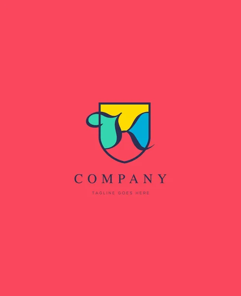 Royal kolor logo k — Wektor stockowy