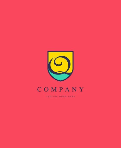 Logo colore reale q — Vettoriale Stock
