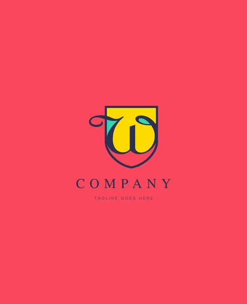 Logo de couleur royale w — Image vectorielle