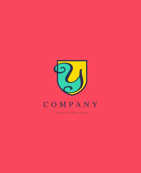 Logotipo de color real y — Archivo Imágenes Vectoriales