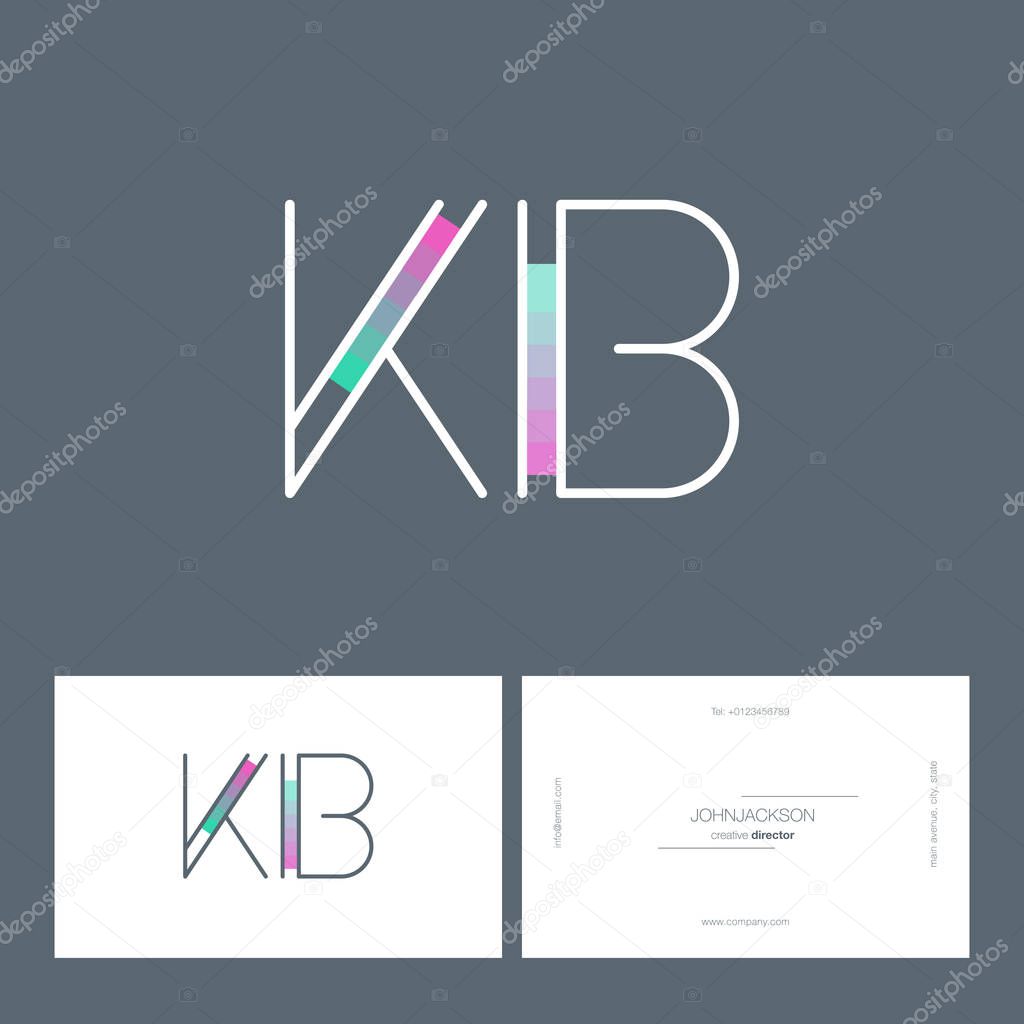 line letters logo KB