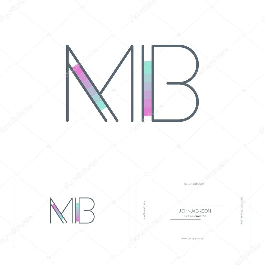 line letters logo MB