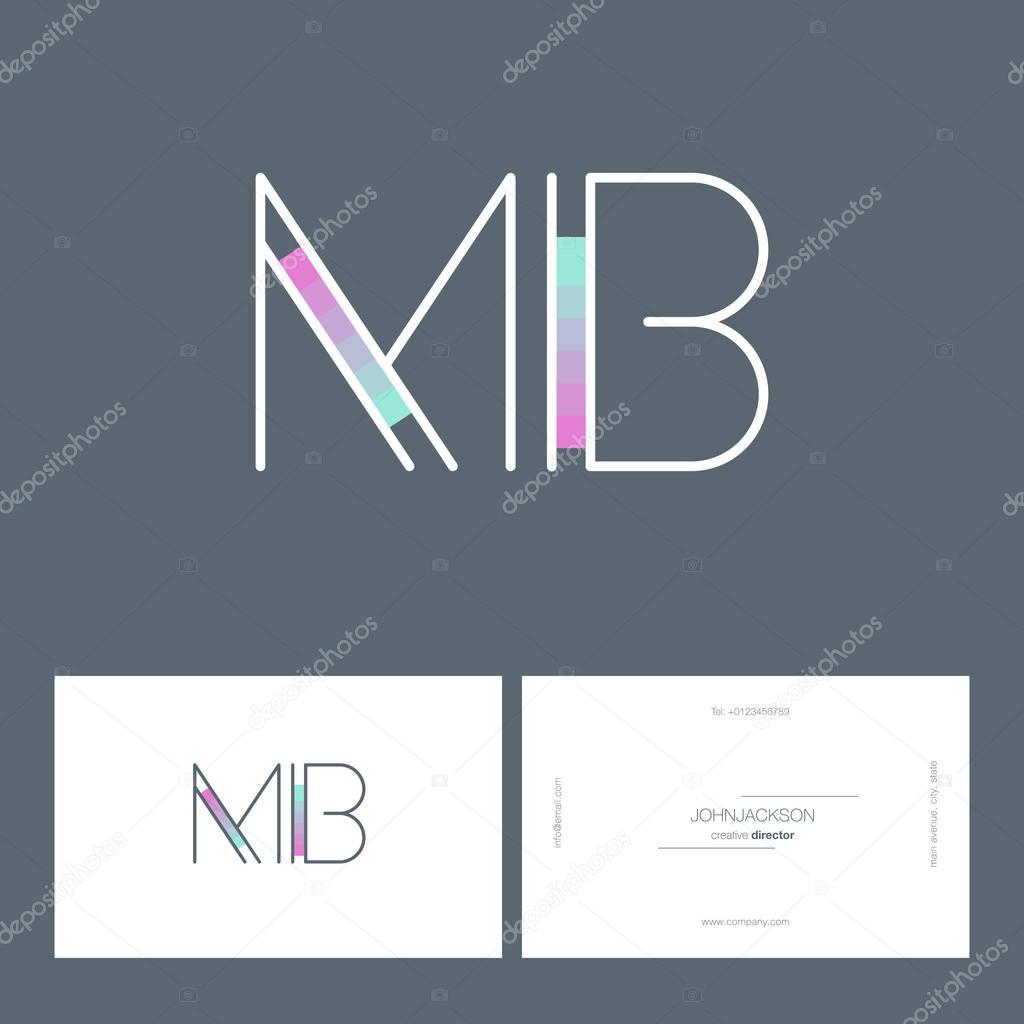 line letters logo MB