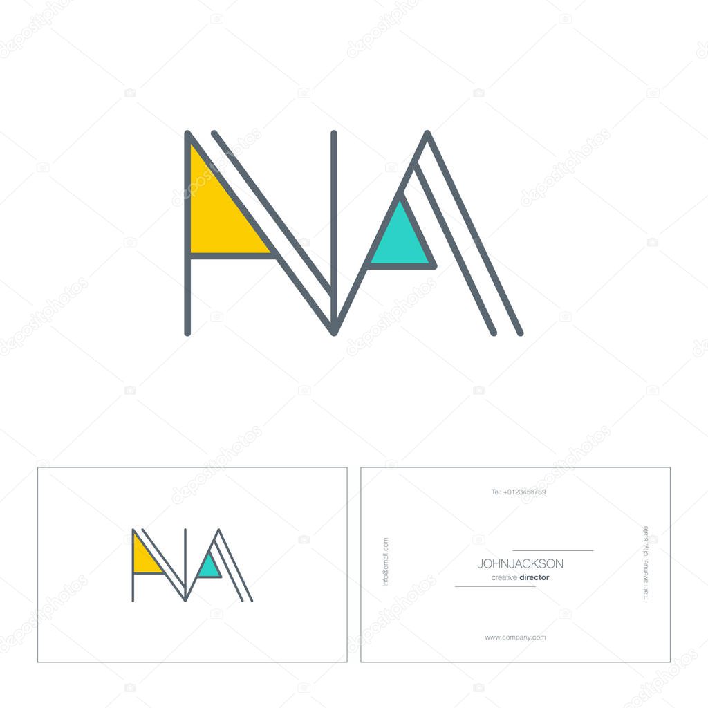 line letters logo NA