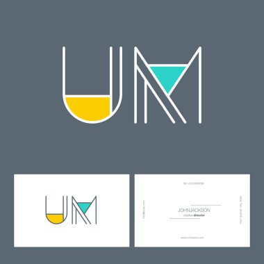 line letters logo UM