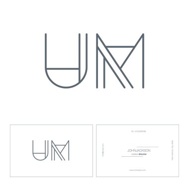 line letters logo UM