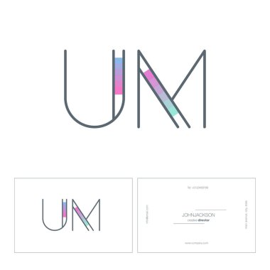 line letters logo UM